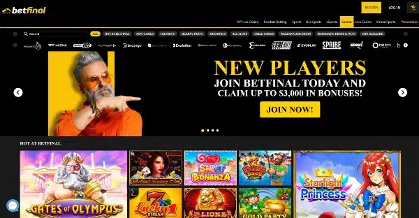 Open betfianl casino registration form