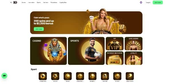 Visit 10bet Online Casino and tap Join Now to open the sign-up page