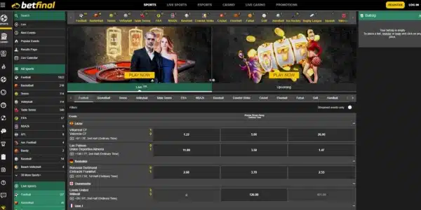 BetFinal UAE homepage