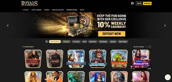 Visit hompage and tap the Register button to open the registration page on Royals Casino