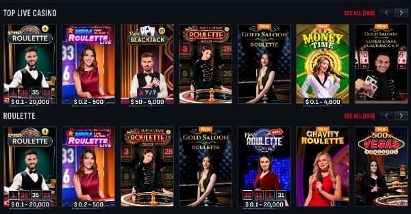 play Live Casino Games at Mafia Casino