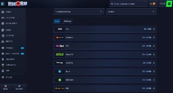 Banking at Vegas Hero Casino