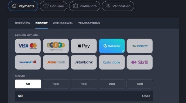 Choose MuchBetter at the cashier