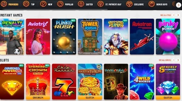 play online slots at Wyns Casino