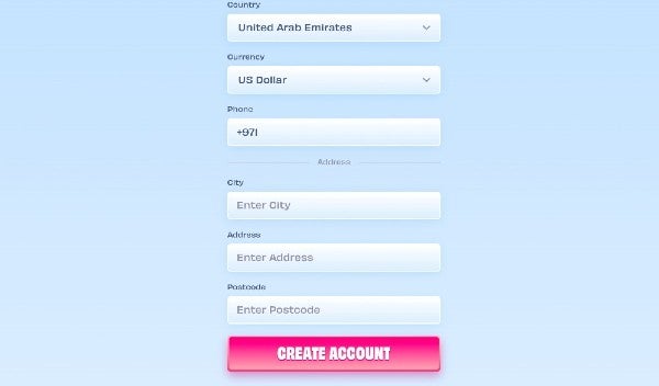 Provide your phone number and address information on OnlySpins casino